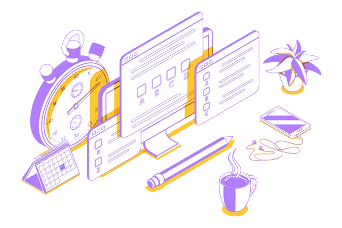 Online quiz illustration